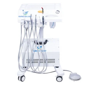 Mobile Dental Unit GU-P302 Veterinary Use With Oil Free Air Compressor 4H US - Picture 1 of 9