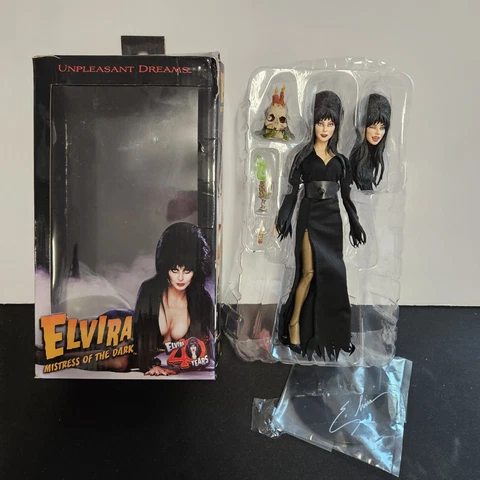 Neca Elvira Mistress of the Dark 8 In Clothed  Figure New-Damaged Box Cover