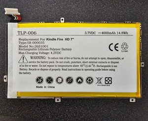 Amazon Kindle Fire HD 7" - New Replacement Battery TLP-006 26S1001 58-000035 - Picture 1 of 3