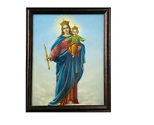 Mary Help of Christians Picture Frame Wall Art Maria Auxiliadora Virgen Imagen