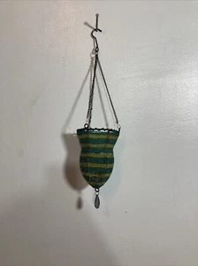 Perlen Kette hängend Kerzenhalter Vintage 80’er Jahre - Bild 1 von 3