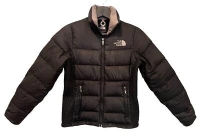 North Face 550 plumón de ganso acolchado polar forrado lateral patrón de diamante para mujer XS Foto 1 de 4