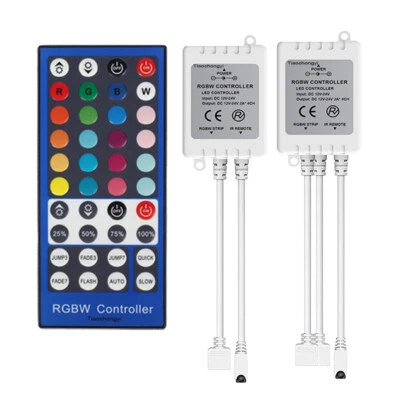 RGBW Dimmer Controller 40key 5pin IR Steuerung für DC12-24V RGBW LED Lichtleiste - Bild 1 von 4