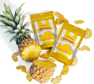 ORGANIC FRIED PINEAPPLE RINGS - NON GMO VEGAN NO SUGAR ADDED NO COLOR 1 POUND - Picture 1 of 4