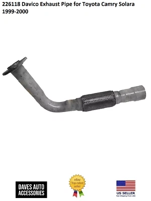 Tubo de escape 226118 Davico para Toyota Camry Solara 1999-2000 - Imagem 1 de 3