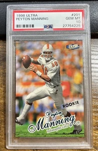 Peyton Manning 1998 Fleer Ultra Rooke NFL HOF COLTS #201 PSA 10 LOW POP - Picture 1 of 2