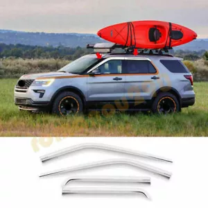For Ford Explorer 2011-2019 silver Window Wind Visors Rain Guard Vent Deflectors - Picture 1 of 9