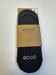 Ecco No-Show Socks Large 2 Pair men’s Gray-yellowShoe Size 9-11.5 New - Picture 1 of 3