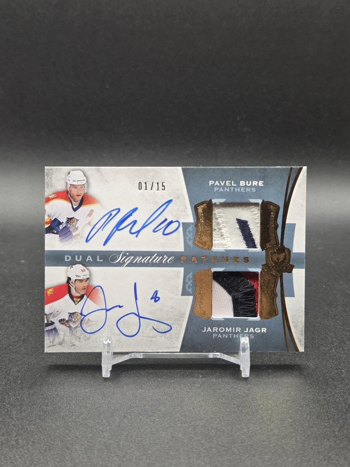2015-16 The Cup Dual Signatures Jaromir Jagr Pavel Bure Auto Patch /15 - Image 1 of 1
