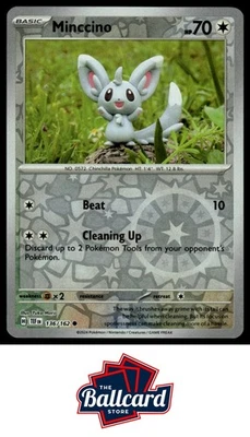 SV05: Temporal Forces #136/162 Minccino Reverse Holo - Image 1 of 2
