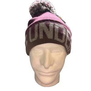 Under Armour Women’s Purple Pom Pom Beanie Logo NEW WITH TAG - Picture 1 of 5