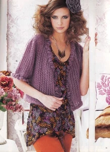 KNITTING PATTERNS CARDIGAN 80.5-117.5cm & STOLE 40.5x167.5cm LACY DKM M9A - Picture 1 of 2