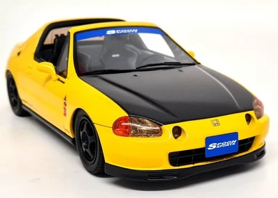 Otto 1/18 Honda Civic Del Sol Spoon Racing Phoenix Yellow 1996 Resin Model Car — 第 1/4 张图片