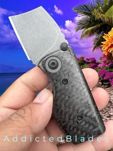 Old Dominion Knifeworks Custom Boxcar USA Carbon Fiber Knife Folder 3V - Picture 1 of 8