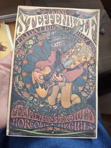 July 18, 1969 Steppenwolf Concert Flyer Poster Handbill Foreman Stadium Norfolk - Picture 1 of 23