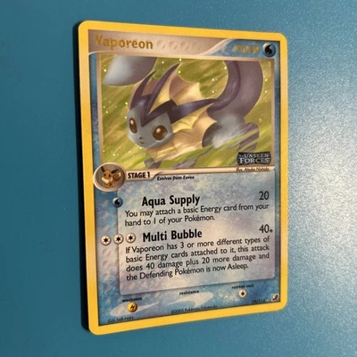 Vaporeon 19/115 Reverse Holo Rare EX Unseen Forces 2005 *MINT* Pokémon Card - Image 1 of 4
