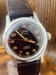 VINTAGE RARE WW2 MILITARY SWISS SMALL 31mm MEN'S MECHANICAL WATCH 17J #7512 - Picture 1 of 24