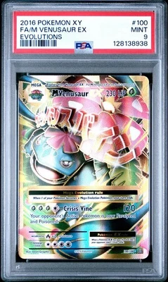 Pokémon 2016 XY Evolutions Mega Venusaur EX Full Art Card 100/108 PSA 9 - Image 1 of 2