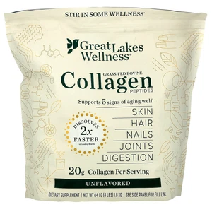 Grass-Fed Bovine Collagen Peptides, Unflavored, 64 oz (1.8 kg) - Picture 1 of 2
