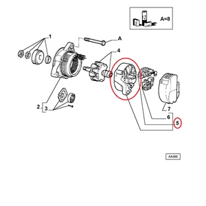 Soporte Alternador Fiat Panda - Stilo - Uno - Lancia Y Original 9946541 - Imagen 1 de 1