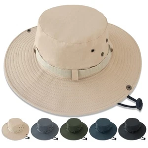 Sun Hats for Men Women Wide Brim Bucket Hat UPF 50+ Protection Breathable Boo... - Picture 1 of 7