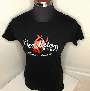 Pendleton Whisky Let'er Buck T-Shirt Damen Gr. Large schwarz Kurzarm Grafik - Bild 1 von 6