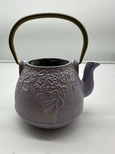 TOPTIER Cast Iron 22 Oz/650 ml Lilac Stovetop Teapot Kettle w/Infuser no lid - Picture 1 of 7
