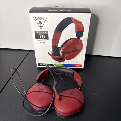 Turtle Beach Recon 70 Wired Red Over Head Gaming Headset w/ Box Pre Owned - Image 1 of 4