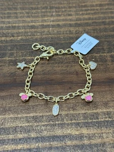 Kendra Scott Disney Mickey & Minnie Mouse Bettelarmband in Rosa Weiß Goldfarben - Bild 1 von 6