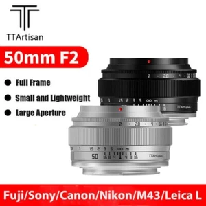 TTArtisan 50mm F2.0 Full Frame Lens for Sony E Nikon Z Canon EF-M Fuji XF Mount - Picture 1 of 16