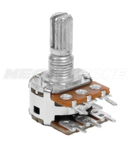 A20K Ohm Audio Dual Gang Potentiometer PCB-Mount 16mm Alpha Brand. USA Seller! - Picture 1 of 5