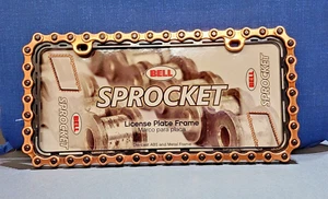 Bell Sprockett Chain Metal License Plate Frame - Imagen 1 de 1