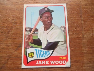 1965 TOPPS JAKE WOOD #547 DETROIT TIGERS HIGH NUMBER SHORT PRINT SP LOW GRADE - Image 1 of 2