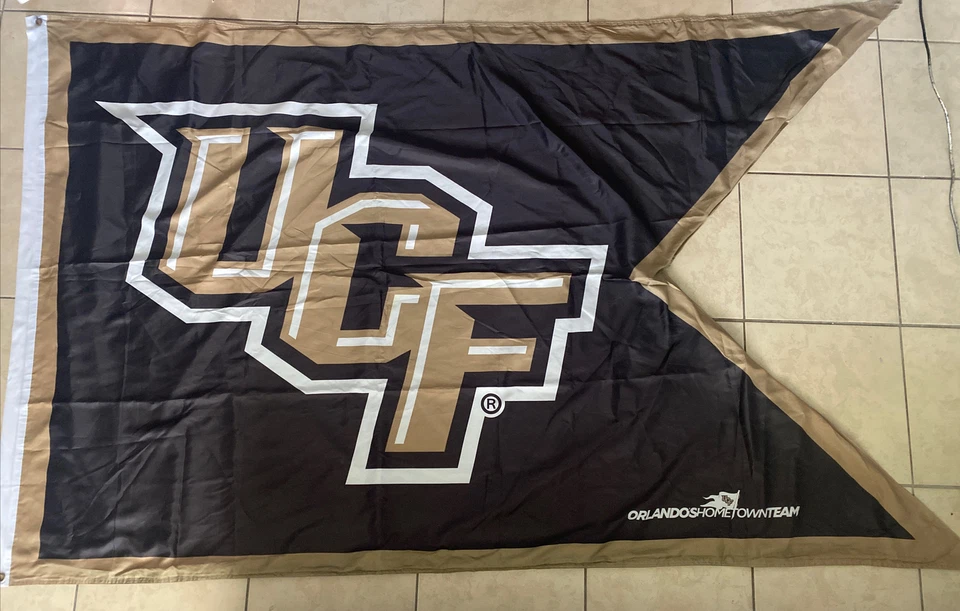 UCF Knights Slanted Cheer Flag Large 6ft X 10ft - Image 1 of 4