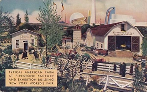 Firestone Rubber American Farm New York Weltausstellung 60er Jahre Werbepostkarte - Bild 1 von 2