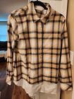 Isaac Mizrahi Live Size 6 Button Down Brown Plaid Blouse New Without Tags, Nice!