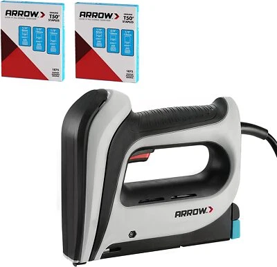 Arrow Electric Staple Gun Kit, Corded Stapler 3750PC T50 1/4" 3/8", 1/2" Staples - Image 1 of 4