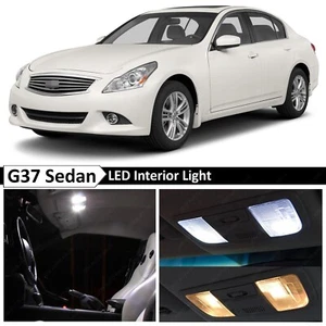 13x Full White Interior LED Lights Bulbs Fits 2007-2014 Infinit G35 G37 Sedan - Picture 1 of 11