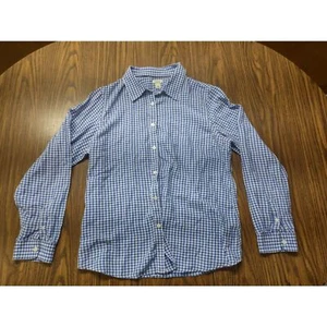 LL Bean Womens Blue Gingham Button Up sz Large - Picture 1 of 7