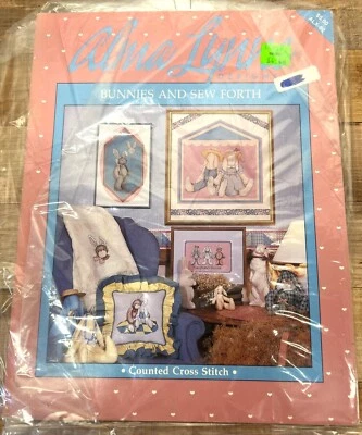 Alma Lynne Bunnies & Sew Forth Counted Cross Stitch Pattern Booklet - Image 1 of 3
