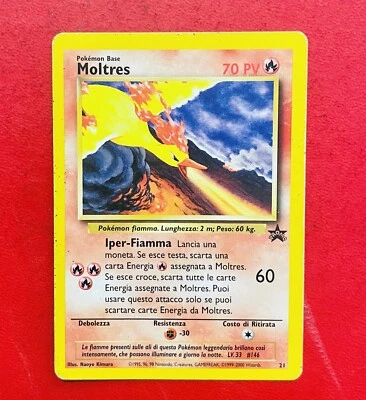 Lotto Carte Pokemon MOLTRES - PROMO 21 - BLACK STAR - ITA - - Immagine 1 di 2