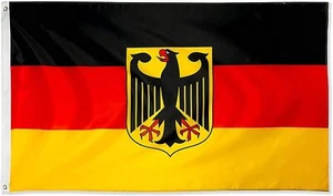 Deutschland Flagge Fahne mit Adler wetterfest | 90 x 150 cm oder 60 x 90 cm - Bild 1 von 5