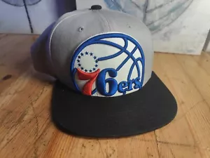 76ers Baseball Hat- Mitchell And Ness- New- RARE 'XL PUFF' LOGO - Picture 1 of 8