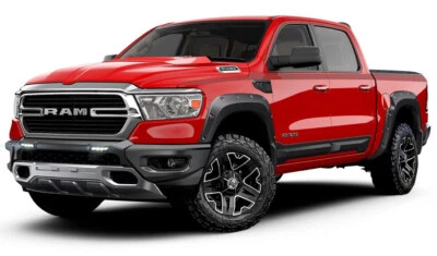 Se adapta a 19-24 Ram 1500 Air Design Super Bolt guardabarros llamaradas negro satinado 4 piezas CH07A11 Foto 1 de 4