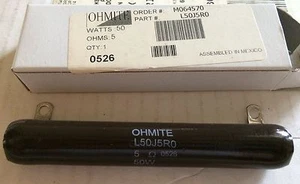 OHMITE Widerstand 50W 5 OHM L50J5R Neu in OVP - Bild 1 von 2