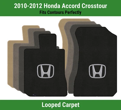 Lloyd Loop Front Mats for '10-12 Accord Crosstour w/Silver on Black Honda H - Image 1 of 4
