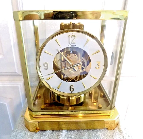 LeCoultre & Cie ATMOS Caliber 528-6 Shelf Mantle Clock Running! Cover