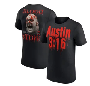 Black 'Stone Cold' Steve Austin Blood From A Stone T-Shirt - Picture 1 of 1
