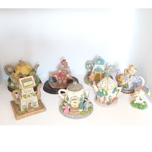 Vintage Miniature Mouse Teapot Collection - Whimsical Cottage House Collectibles - Picture 1 of 11