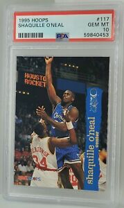 *Rare POP 4* 1995 NBA Hoops Shaquille O'Neal PSA 10 Gem Mint #117 HOF Shaq
